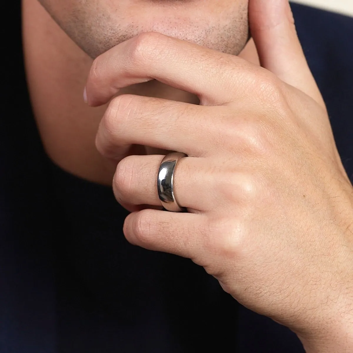 7mm Court Wedding Ring in 18ct White Gold