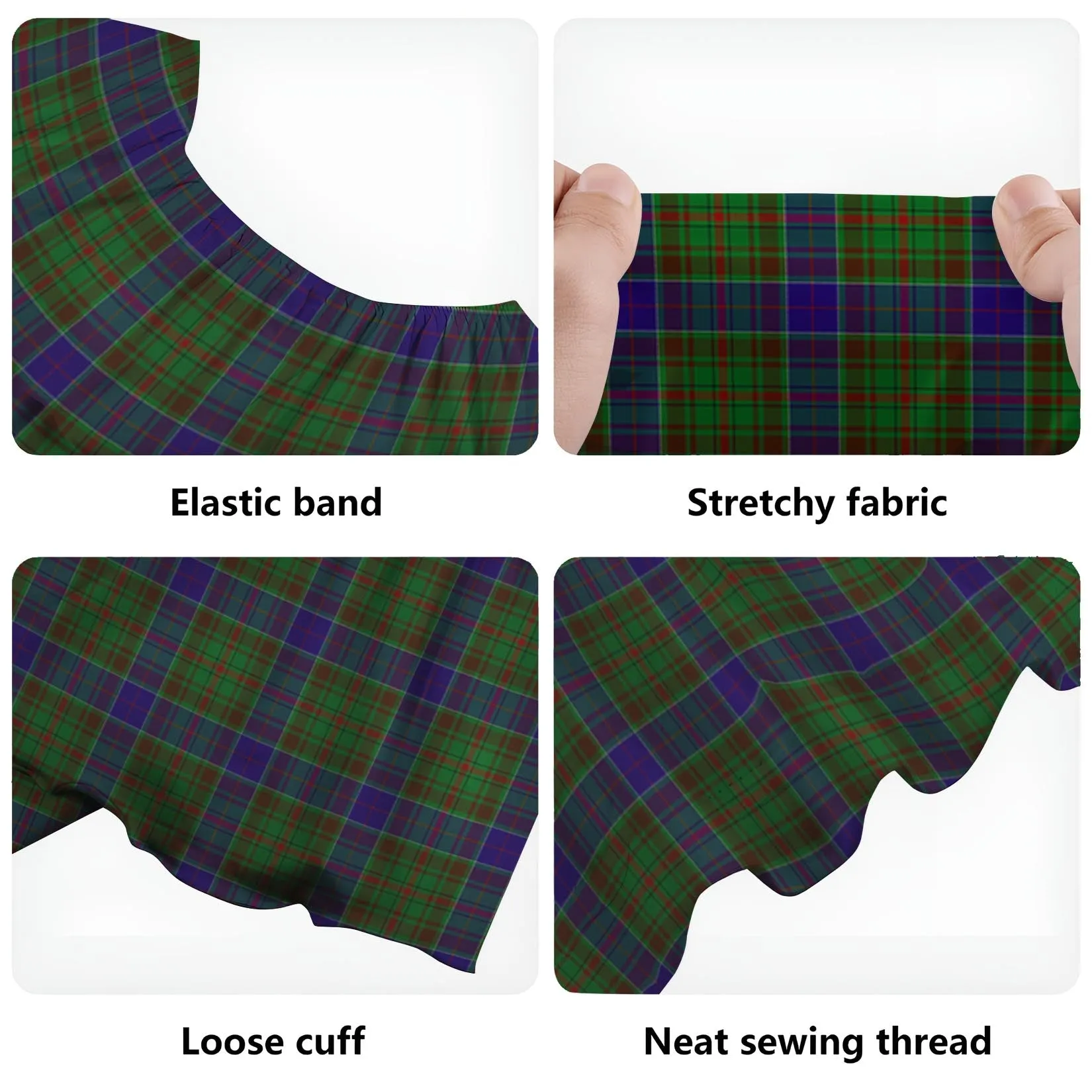 Adam Tartan Off Shoulder Long Dress