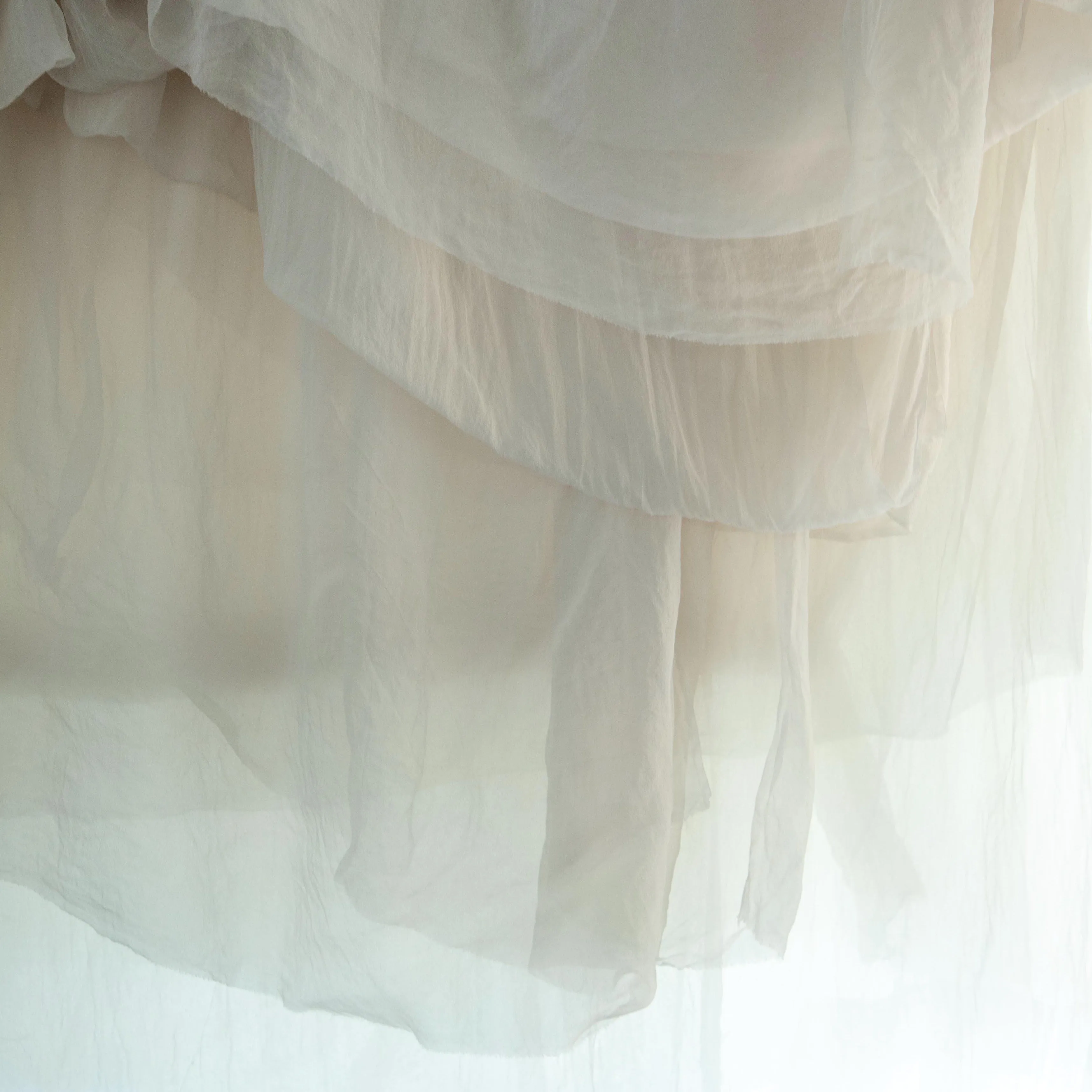 Antique White {Sheer Silk Runner}