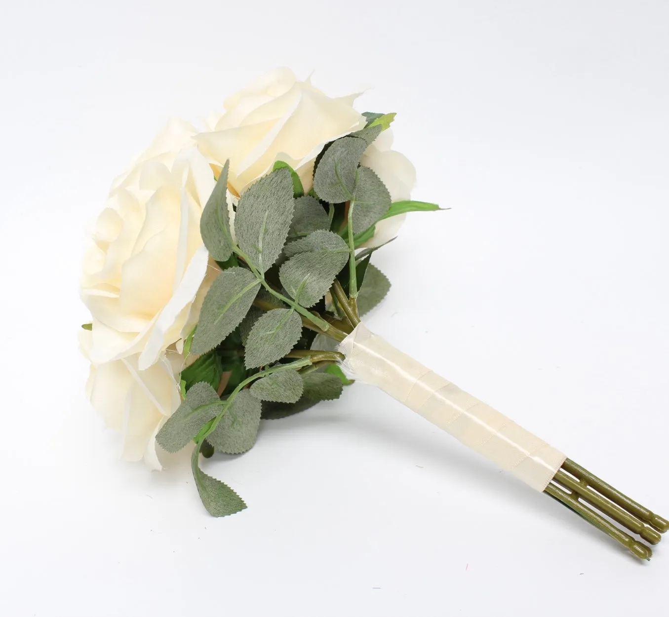 Build Your wedding package-Ivory Rose bouquet corsage boutonniere