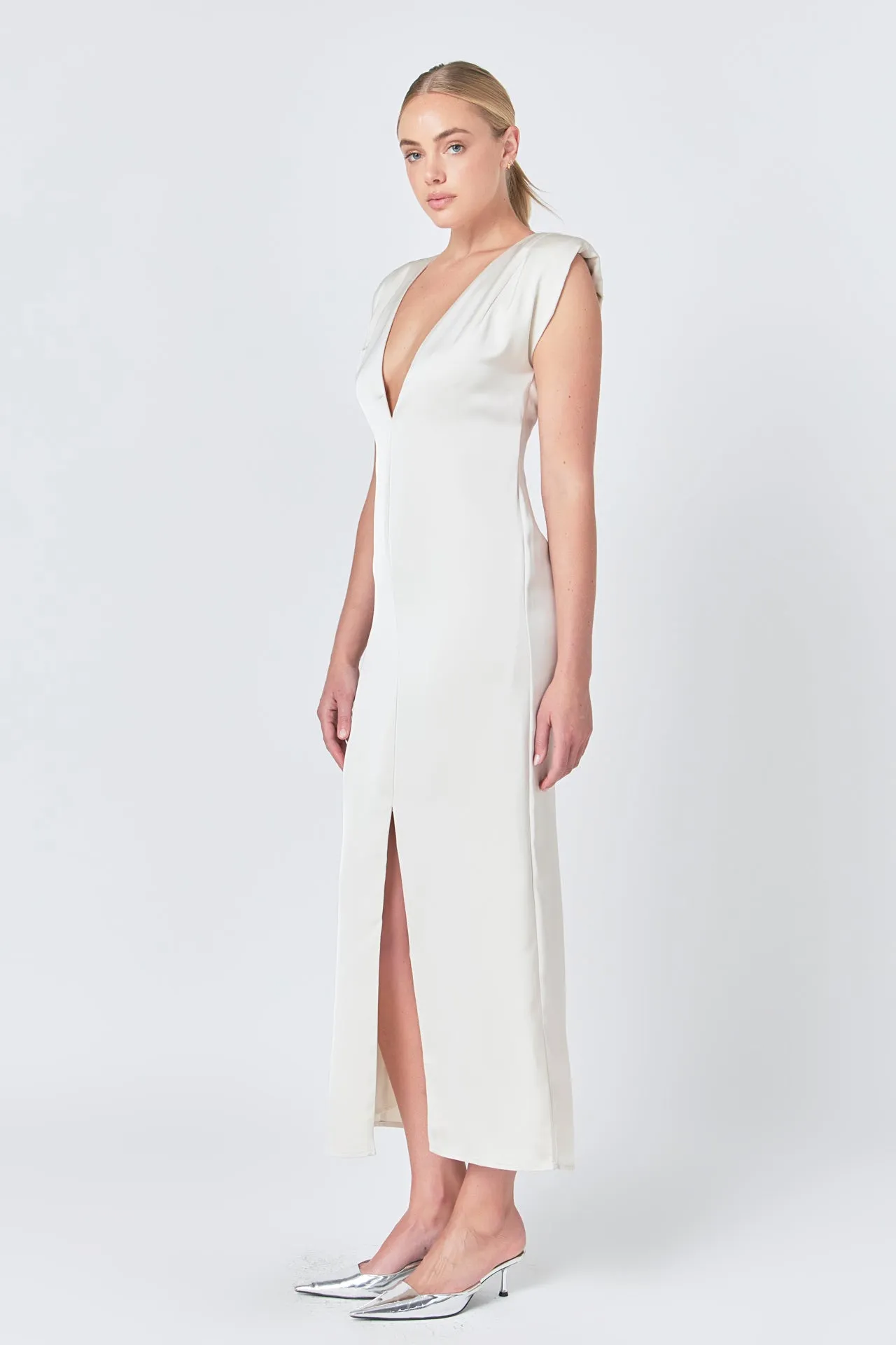 Deep V Maxi Dress