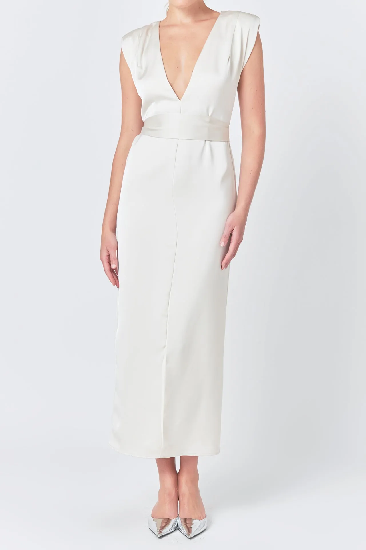 Deep V Maxi Dress