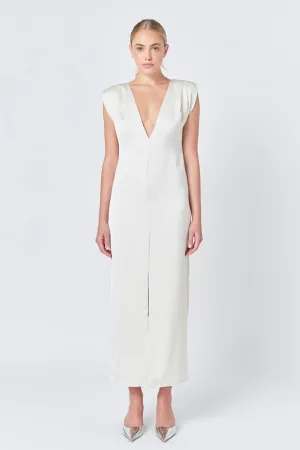 Deep V Maxi Dress