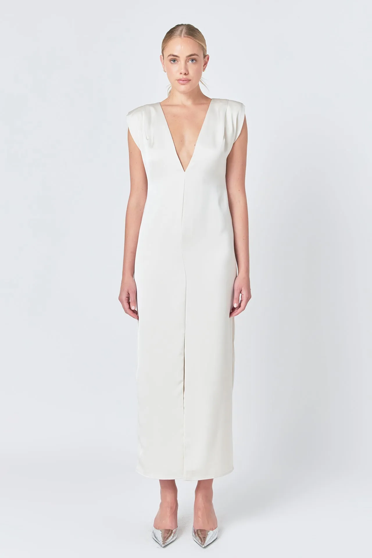 Deep V Maxi Dress