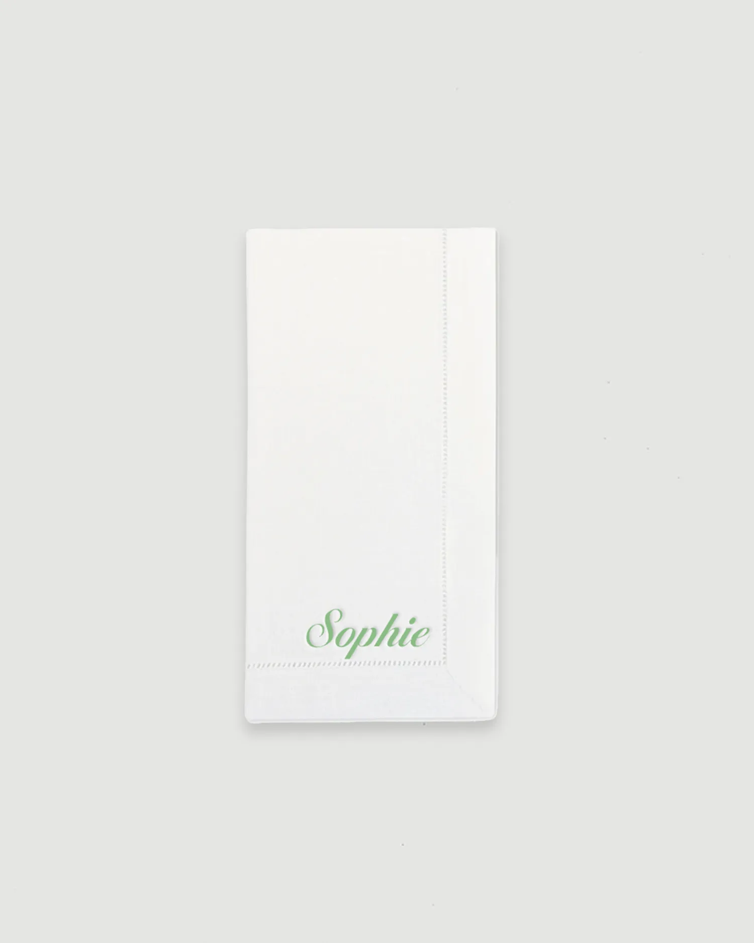 Embroidered Hemstitch Name Napkin