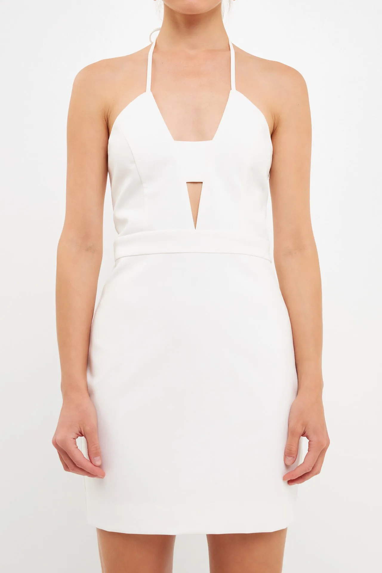 Endless Rose - Halter Neck Cut Out Mini Dress