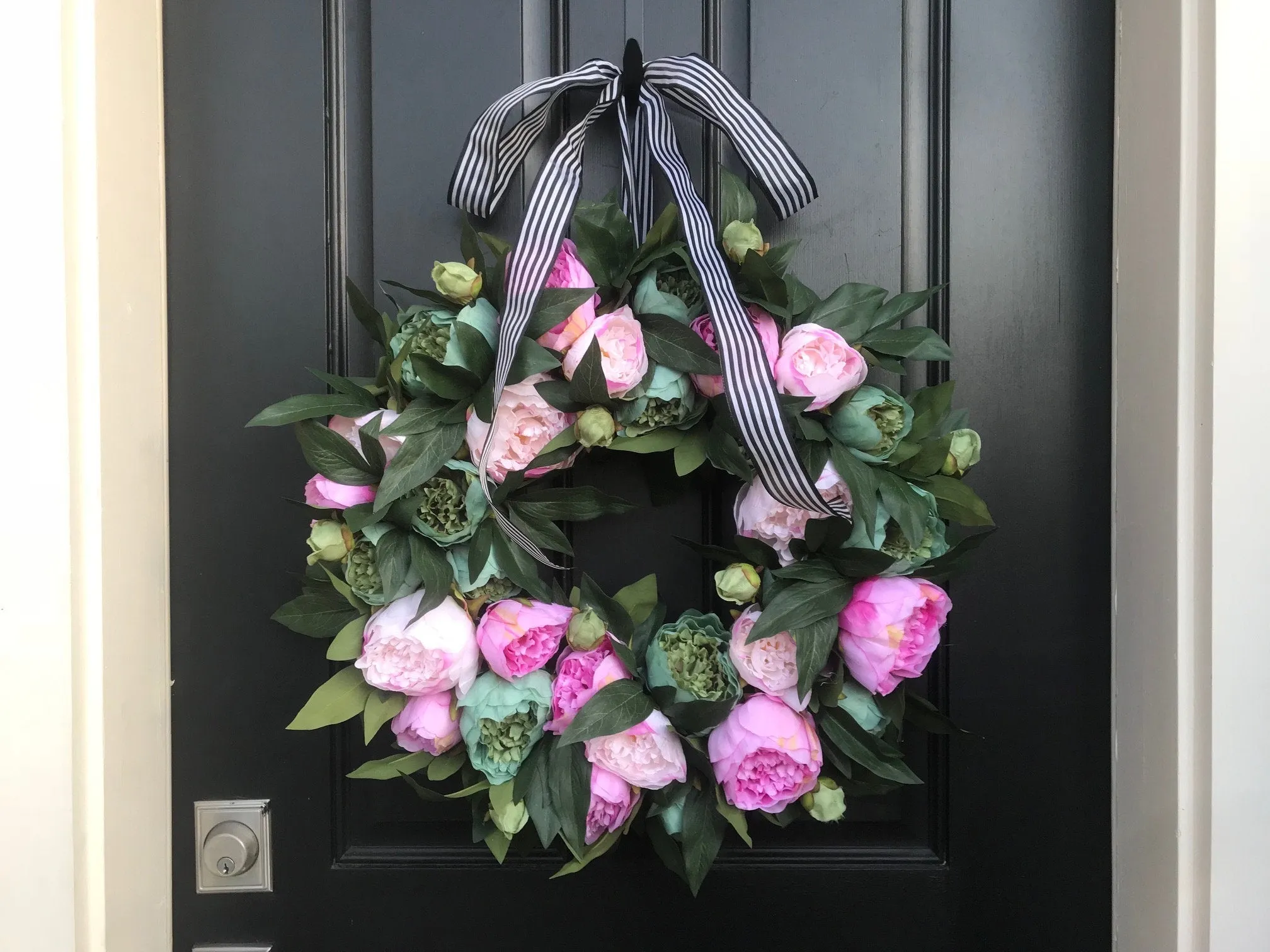English Garden Peony Wreath