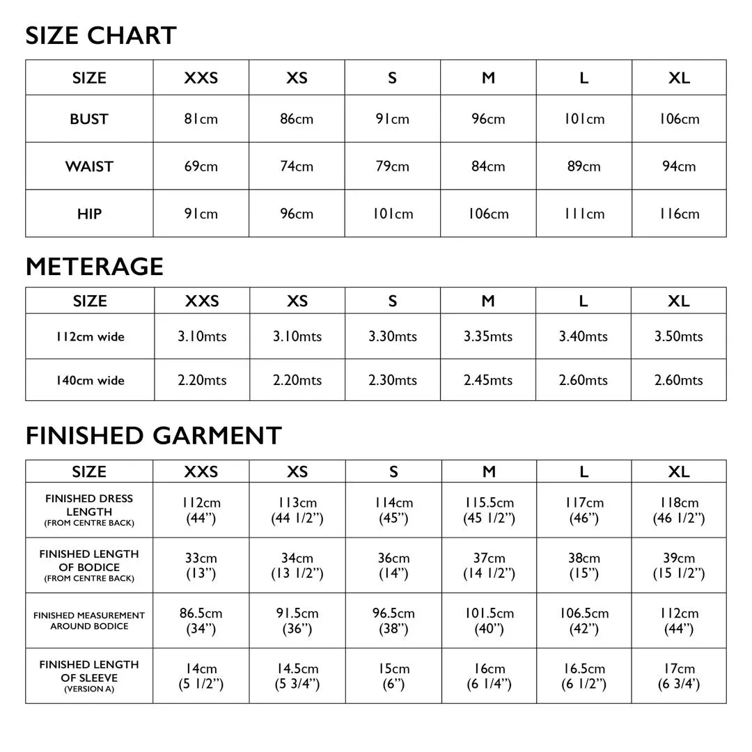Eva Dress Pattern - Tessuti Fabrics