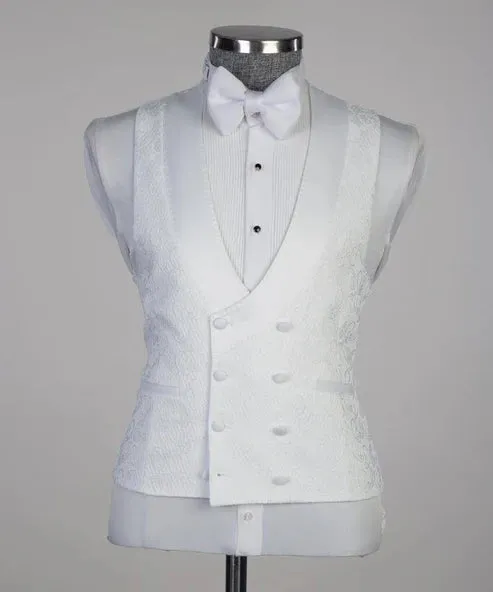Floral Design White Tuxedo Wedding