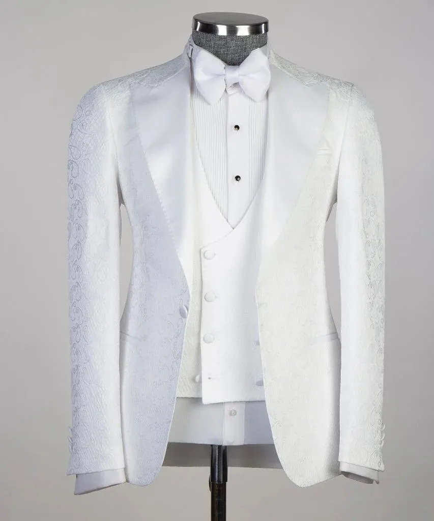 Floral Design White Tuxedo Wedding