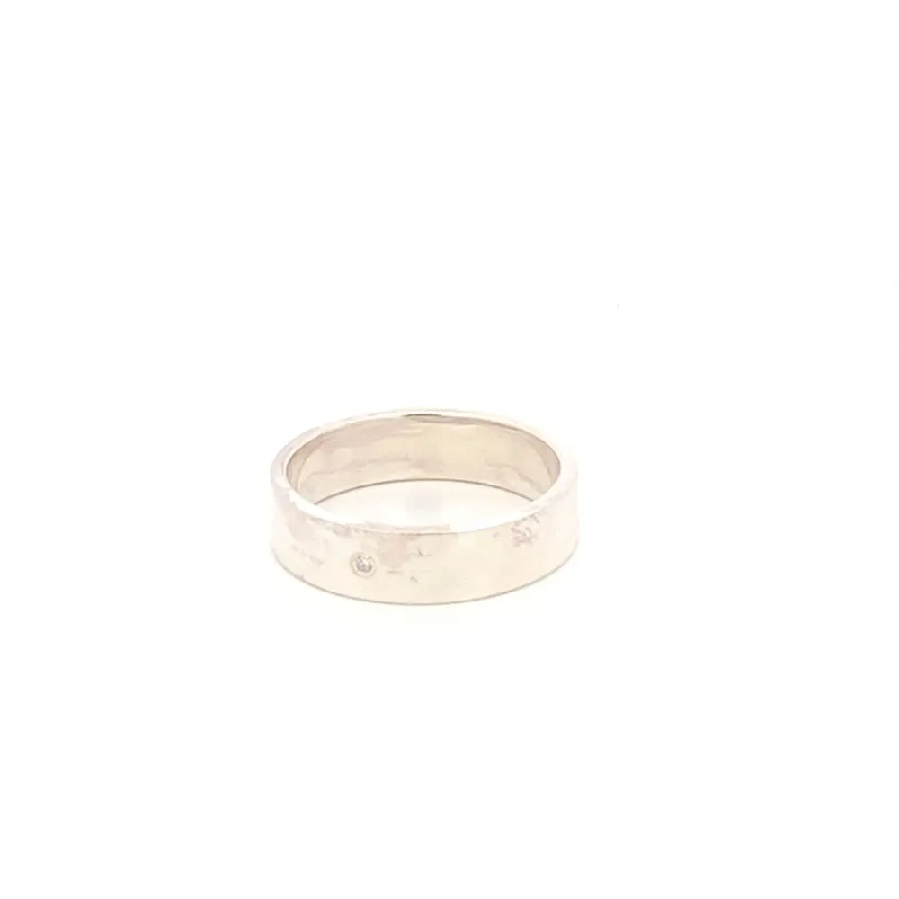Flynn 925 Sterling Silver Wedding Band Ring