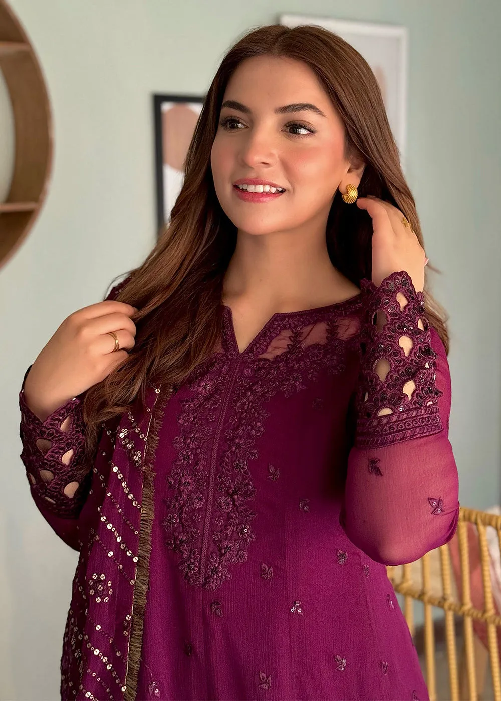 Luxe 3 Pcs Festive Embroidered Formals '24 by Azure | Mysterious Fairy