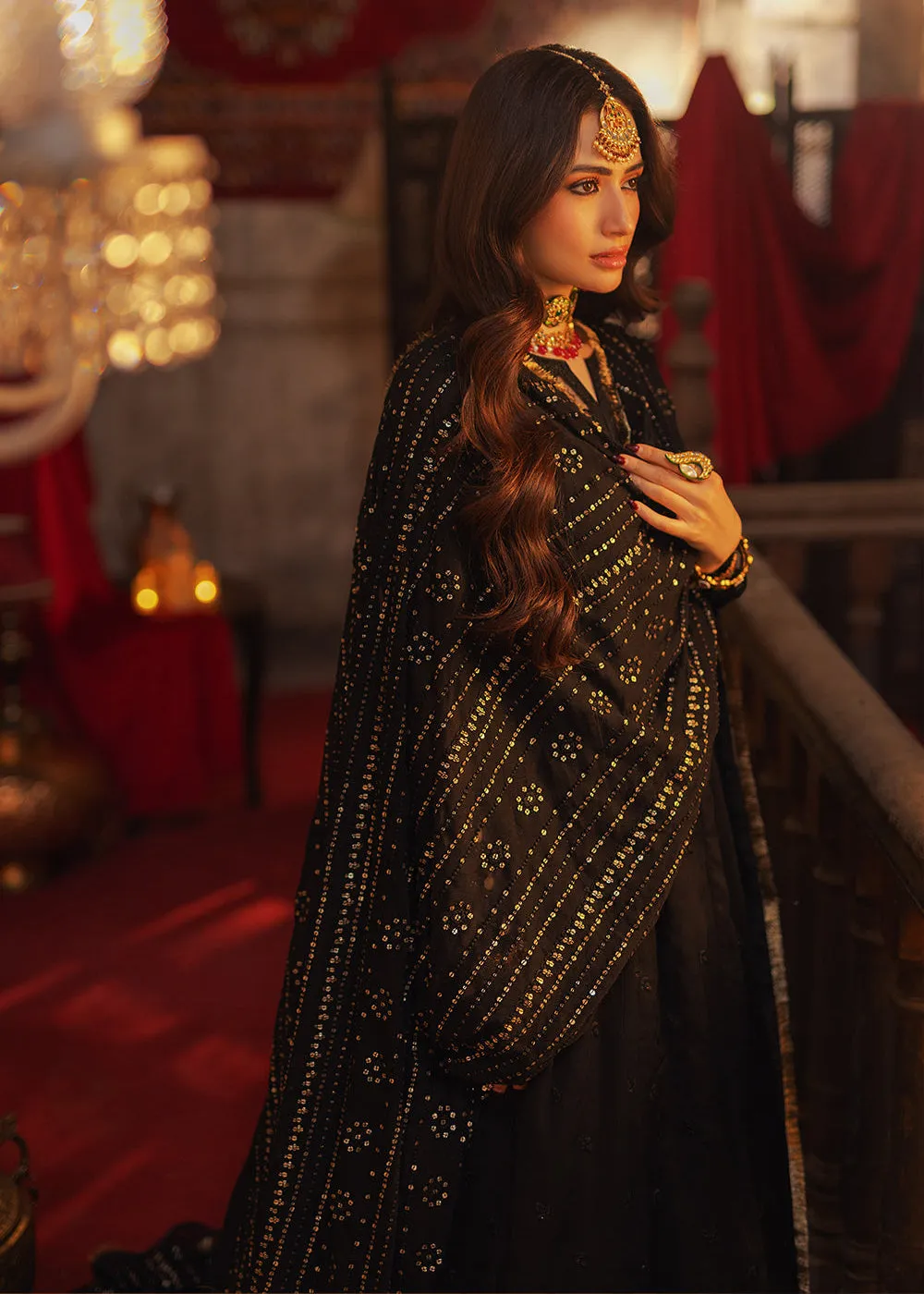 Luxe 3 Pcs Festive Embroidered Formals '24 by Azure | Noir Majesty