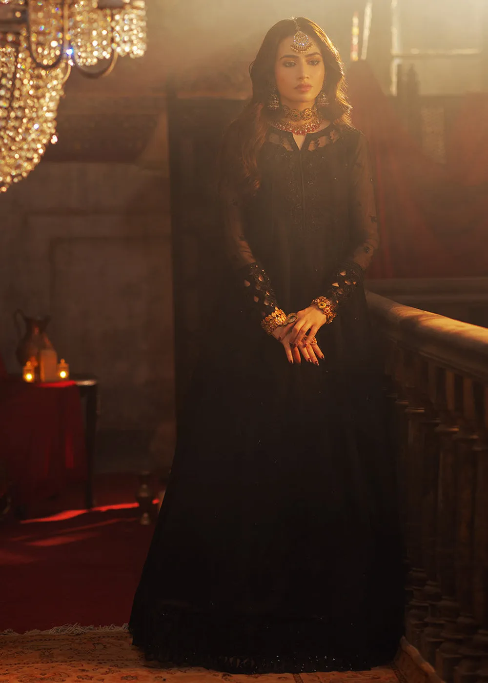 Luxe 3 Pcs Festive Embroidered Formals '24 by Azure | Noir Majesty