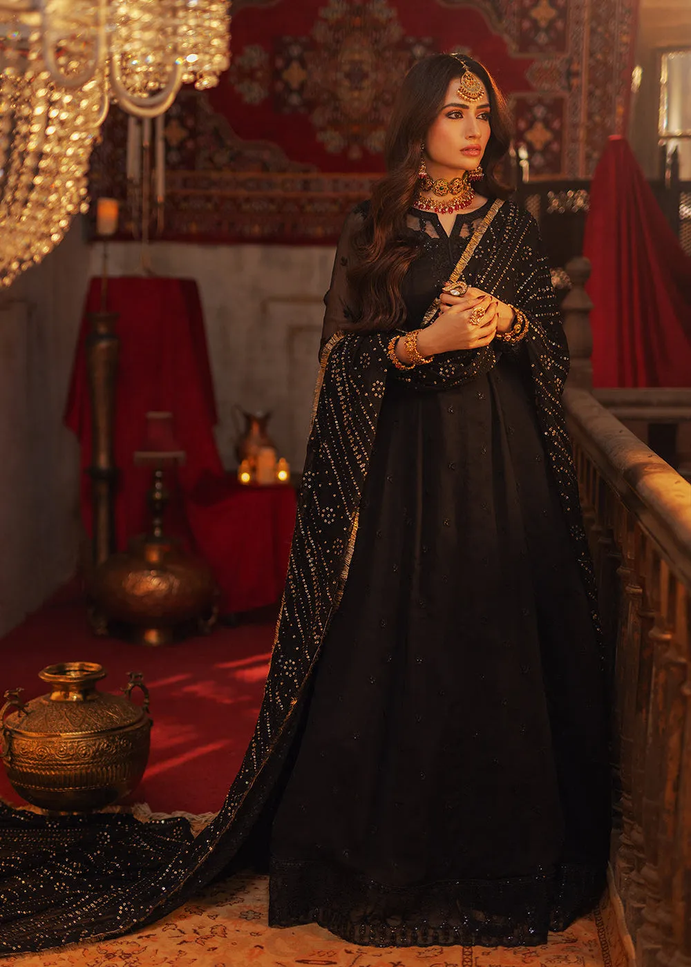 Luxe 3 Pcs Festive Embroidered Formals '24 by Azure | Noir Majesty