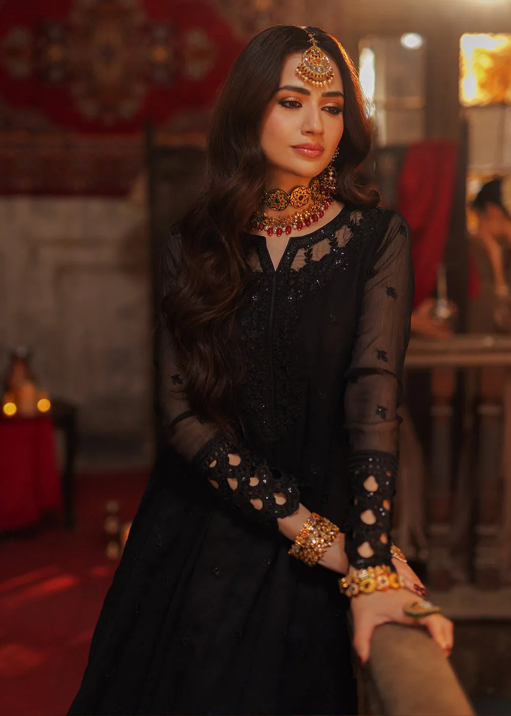 Luxe 3 Pcs Festive Embroidered Formals '24 by Azure | Noir Majesty