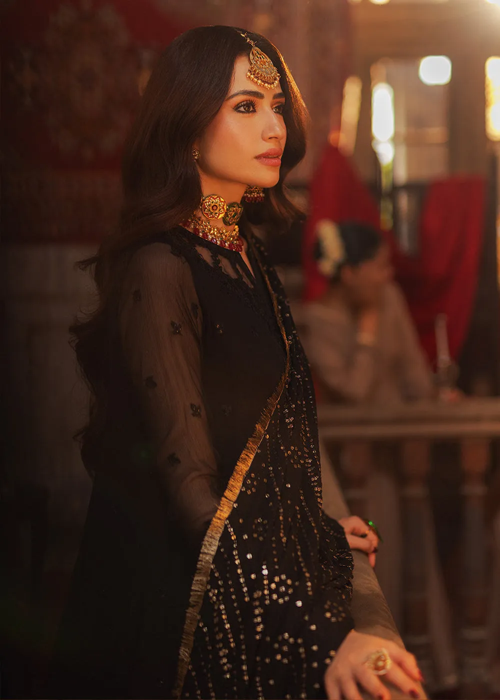 Luxe 3 Pcs Festive Embroidered Formals '24 by Azure | Noir Majesty