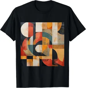 modern abstract pattern art design, Boho Abstract Geometric T-Shirt