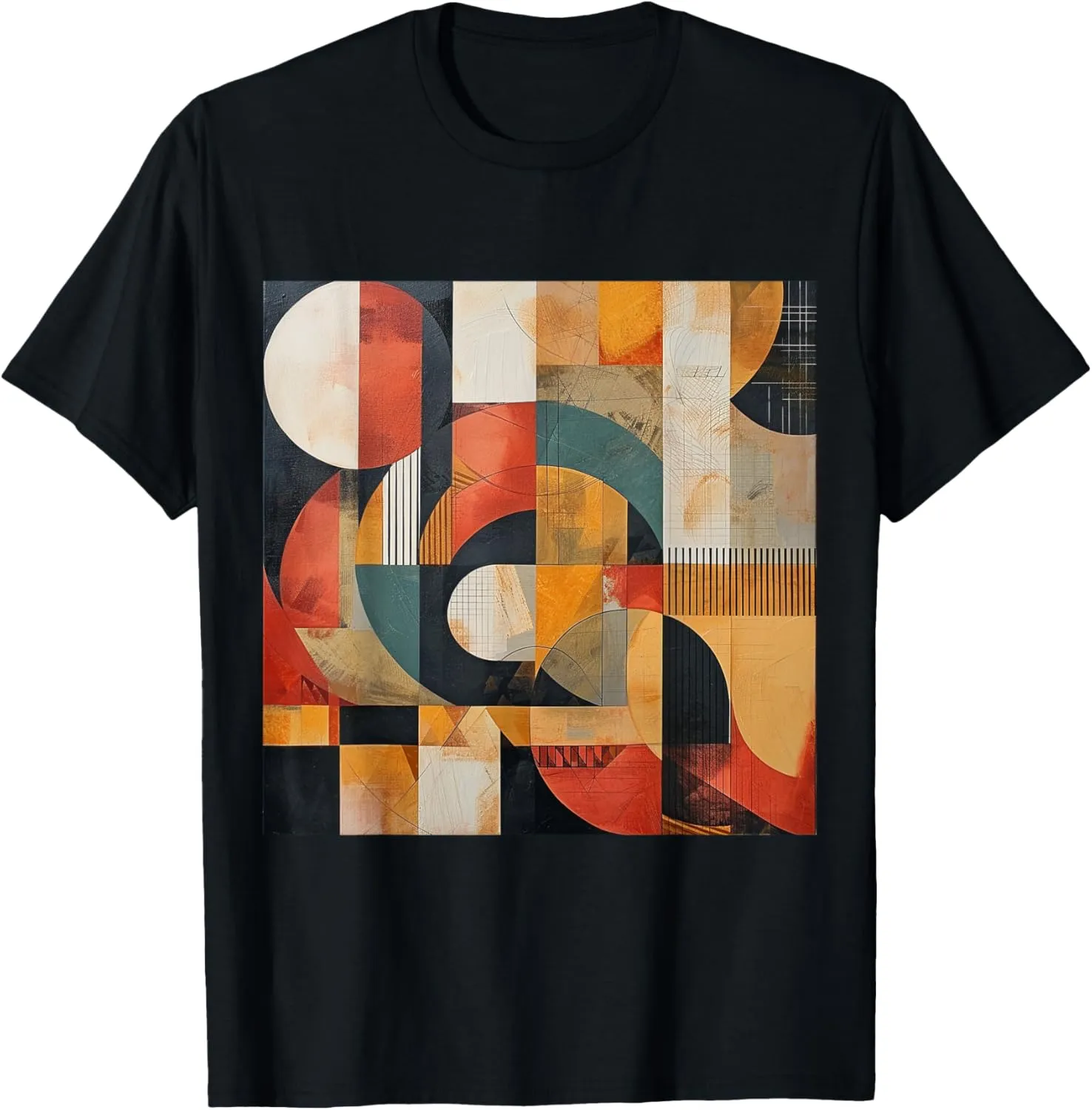 modern abstract pattern art design, Boho Abstract Geometric T-Shirt