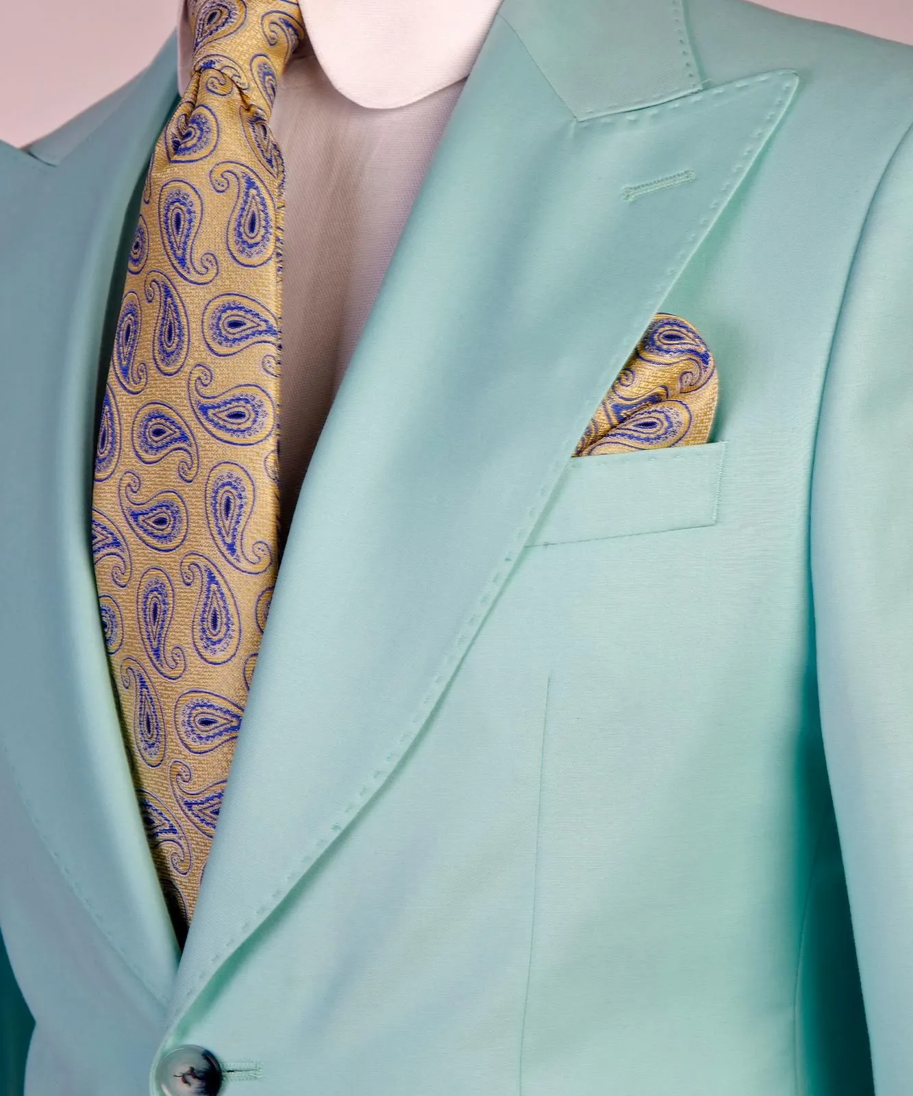 Paste Color 3 Piece Suit For Men