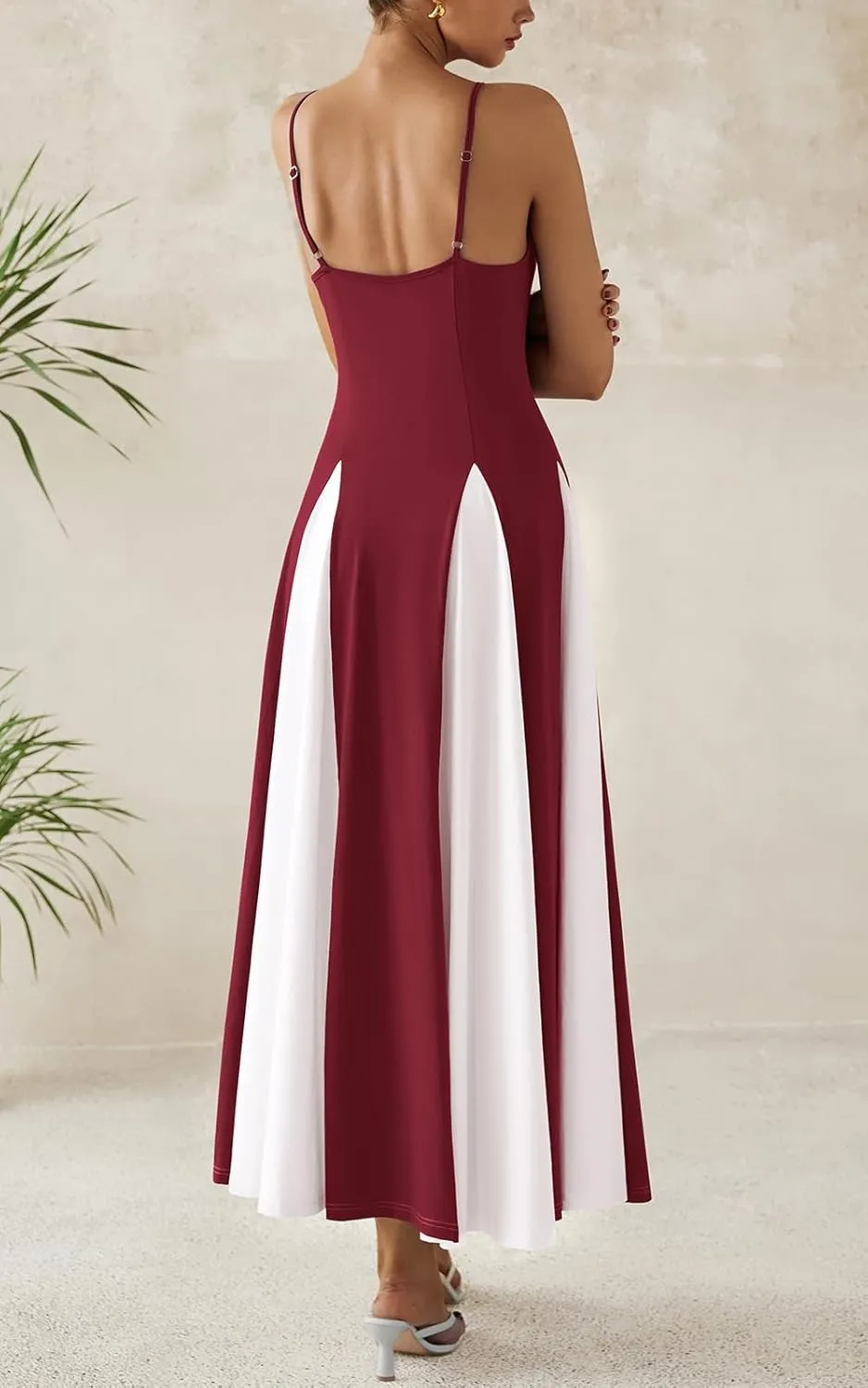 PRETTYGARDEN Spaghetti Strap Backless Summer Dresses for Women 2025 Flowy Maxi Dresses Sleeveless Wedding Guest Dress