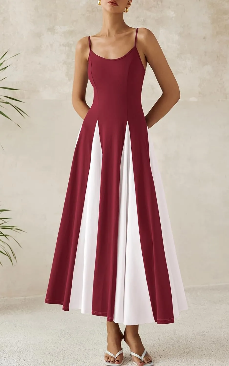 PRETTYGARDEN Spaghetti Strap Backless Summer Dresses for Women 2025 Flowy Maxi Dresses Sleeveless Wedding Guest Dress