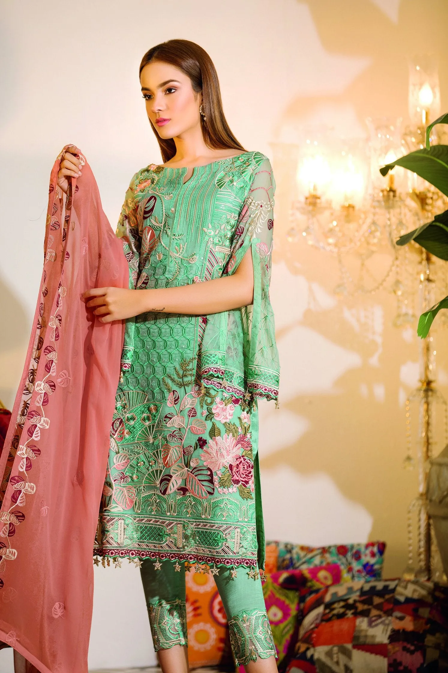 Ramsha Chevron Chiffon Collection – A-107