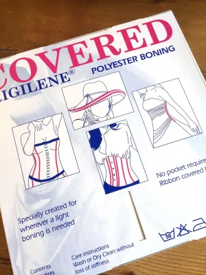 Rigilene Covered Polyester Boning 15mm - White
