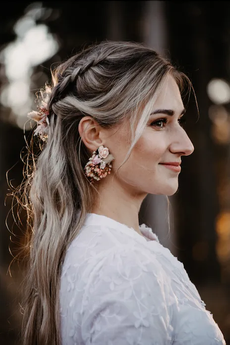 Romantic Blush Pink wedding earrings