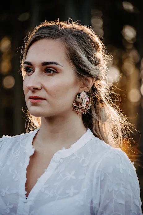 Romantic Blush Pink wedding earrings