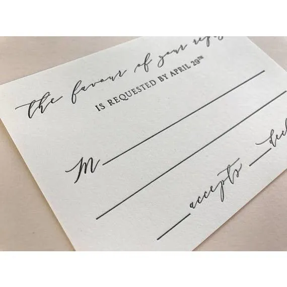The Rivercrest Suite  - Letterpress Wedding Invitations