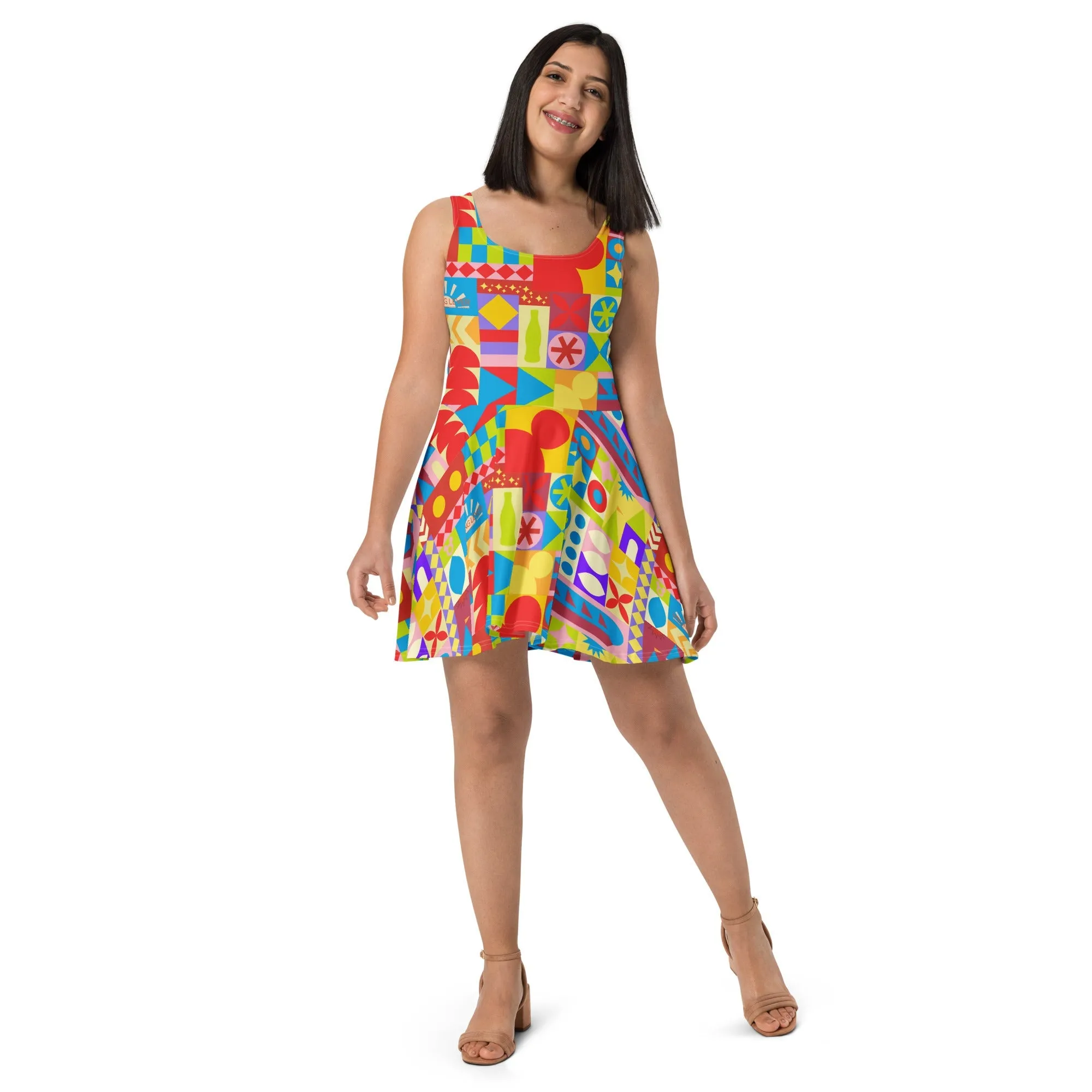Theme Park Cup Skater Dress